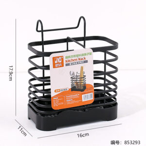 8235 Flat Iron Square Chopstick Rest with Plastic Base - Image 3