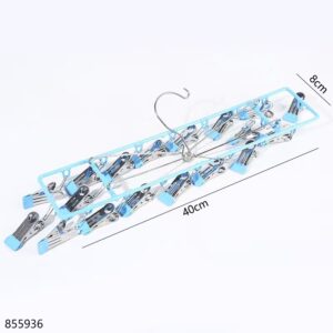 PVC Dipped Rectangular 18-clothes Peg Mixed Color-0053 - Image 4