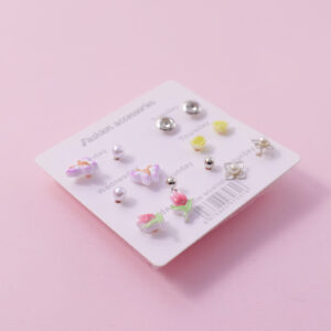 Random Mixed Style Epoxy 7Pairs Earring-10 - Image 2