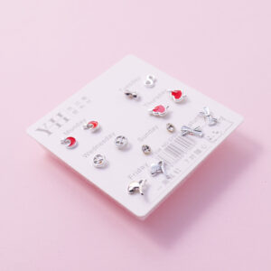 Random Mixed Style Epoxy 7Pairs Earring-6 - Image 2
