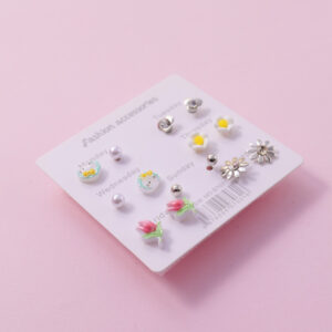 Random Mixed Style Epoxy 7Pairs Earring-8 - Image 2