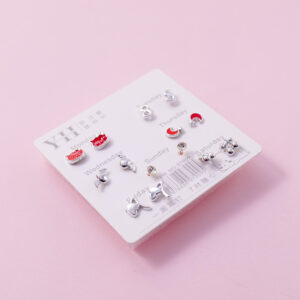 Random Mixed Style Epoxy 7Pairs Earring-5 - Image 2