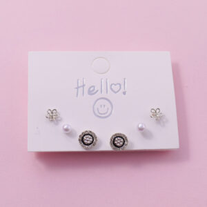 Random Mixed Style Fashion 3Pairs Earring-4 - Image 1