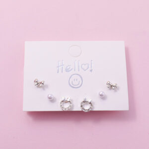 Random Mixed Style Fashion 3Pairs Earring-1 - Image 1