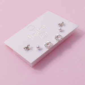 Random Mixed Style Fashion 3Pairs Earring-1 - Image 2