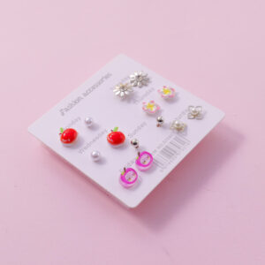 Random Mixed Style Epoxy 7Pairs Earring-9 - Image 2