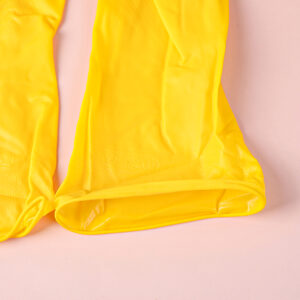 Housework waterproof latex gloves - yellow - Image 2