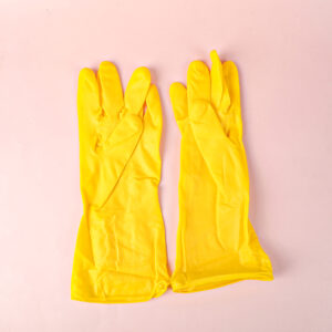 Housework waterproof latex gloves - yellow - Image 3