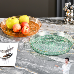 Gold Light Luxury Transparent Plate-1 - Image 1