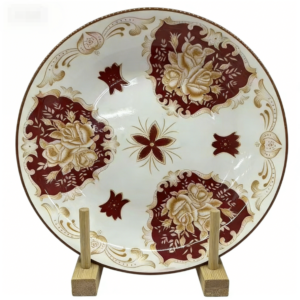 8-inch Red Rose Ceramic Plate - Image 1