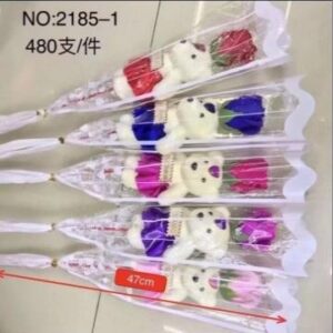 Bear-on-Stick Artificial Flower - Image 1