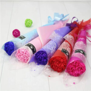 Single carnation soap flower - Image 1