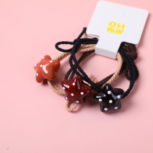 Polka-Dot Star Children's Hair Ties 3pcs - Image 3