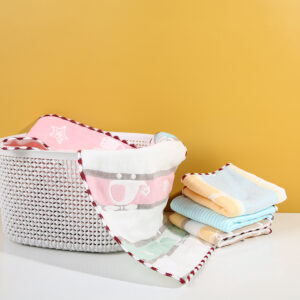 Gauze cartoon edging children's towel 25*50 - Image 4