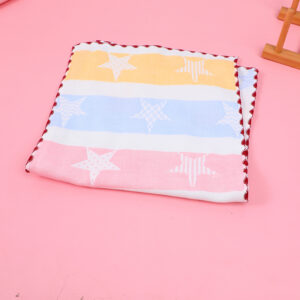 Colorful Star Gauze Children's Towel 25*50 - Image 1