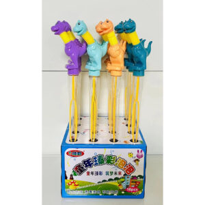 Telescopic dinosaur glitter bubble water wand - Image 1