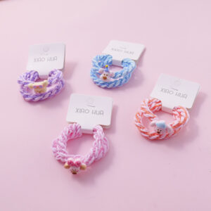 Glasses Dog Kids Hair Ties 2pcs - Image 1