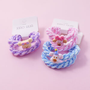 Glasses Dog Kids Hair Ties 2pcs - Image 2