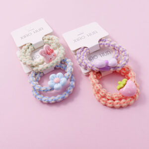 Flower Bunny Kids Hair Ties 2pcs - Image 2