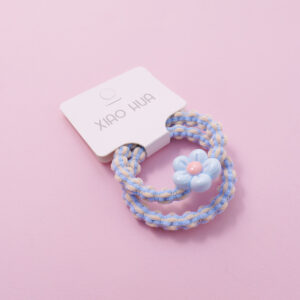 Flower Bunny Kids Hair Ties 2pcs - Image 3