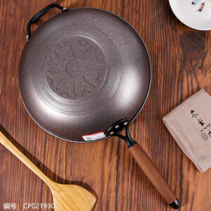 Abbofi 32 Wood and Stone Wok with Ears - Image 2
