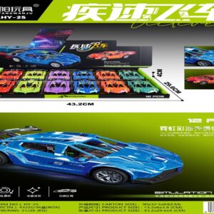 Neon Painted Shell Pull-Back Racing Car (2 Styles, 6 Colors Mixed) - Image 1
