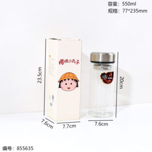 525 Double-Layer Glass Cup 550ml - Image 3