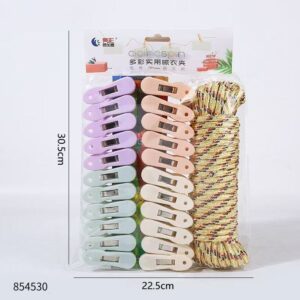 702+ Thick Clothes Drying Rope + Clothespins - Image 1