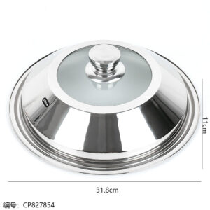 T-Type Non-Magnetic Visible Pot Lid 32cm - Image 2