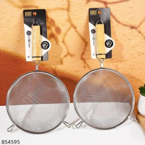 8198 Clamp Wood 16cm Mesh Strainer - Image 1