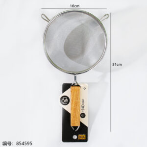 8198 Clamp Wood 16cm Mesh Strainer - Image 4