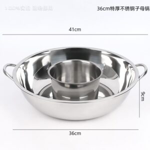 36cm Extra-Thick Stainless Steel Nested Pot - Image 2