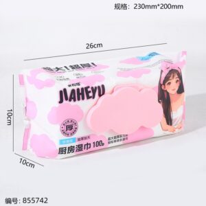 2220 Pink Large Kitchen Wet Wipes - Image 3