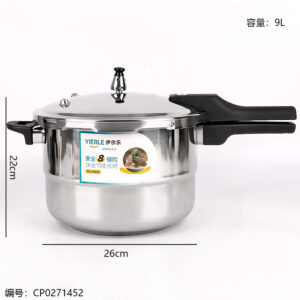 Yierle 26CM Stainless Steel High Pressure Cooker 9L - Image 3