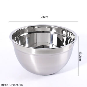 Stainless steel salad basin-24cm - Image 3