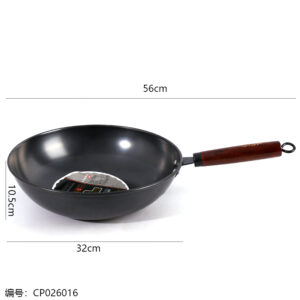 32 Iron Ion Wooden Handle Frying Pan / No Handle on Both Sides - Image 3