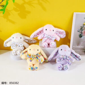 Five-Flower Bow Tie Rabbit Charm - Image 1