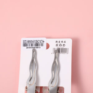 Bow Hair Clip Set 2pcs 6cm - Image 3