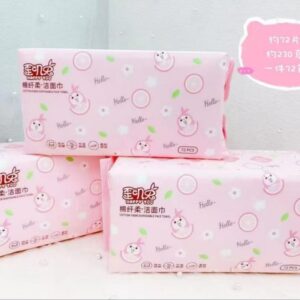Rabbit Cotton-Soft Flat Facial Tissue 72 Sheets - Image 1