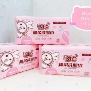 Rabbit Cotton-Soft Facial Tissue 72 Sheets - Image 1
