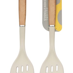 Silicone Slotted Turner with Wood Handle S583 - Image 1