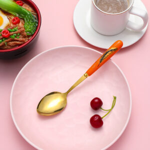 Feather ceramic handle spoon - Image 10