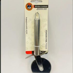 Single wheel pizza knife with round tube handle - Image 1