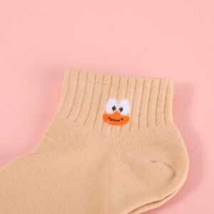 Special Offer-Solid Color Cartoon Embroidered Women's Ankle Socks-48 - Image 3