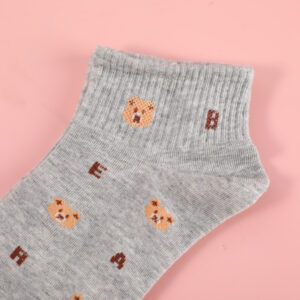 Special Offer-Bear Letter Embroidered Women's Ankle Socks-30 - Image 3