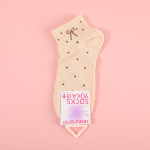 Polka Dot & Striped Bow Women's Mid-Calf Socks – 6 - Image 2