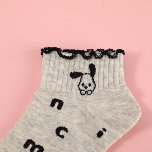 Special Offer-Lace Letter Dachshund Women's Ankle Socks-12 - Image 3