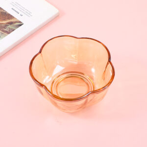 Petal amber glass bowl - Image 1