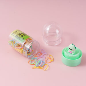 Colorful Round Barrel Rabbit Hair Ties -1158 - Image 3