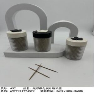 Colorful Carbonized Maple Leaf Bottle Toothpicks 457 - Image 1